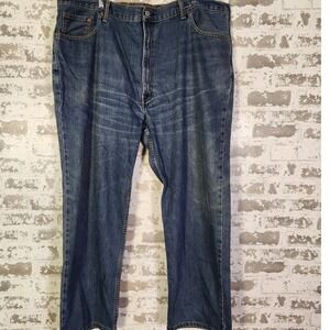Levi's 550 Relaxed Fit Straight Blue Denim Jeans Men Big & Tall 46x30 Light Wash